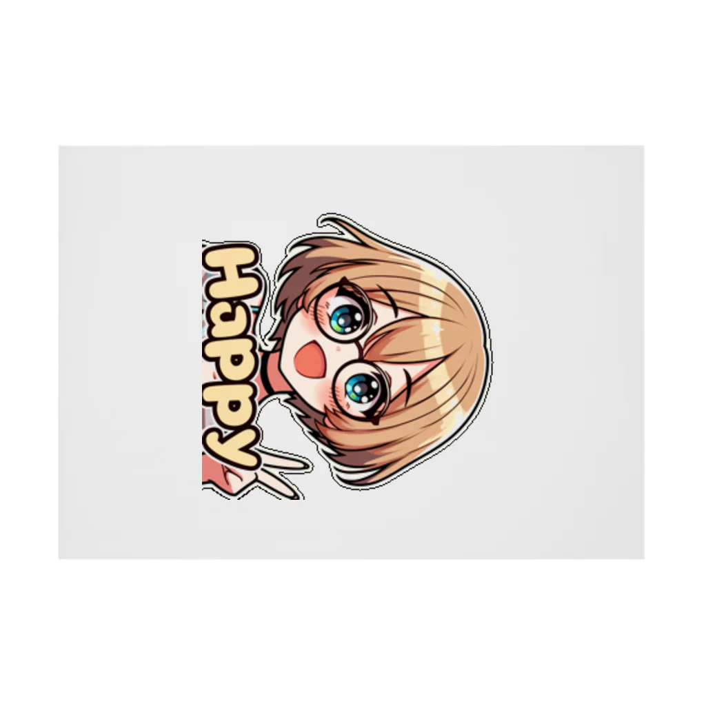 Kusareshiroの金髪ショートカット眼鏡美少女ちゃん Stickable Poster :horizontal position