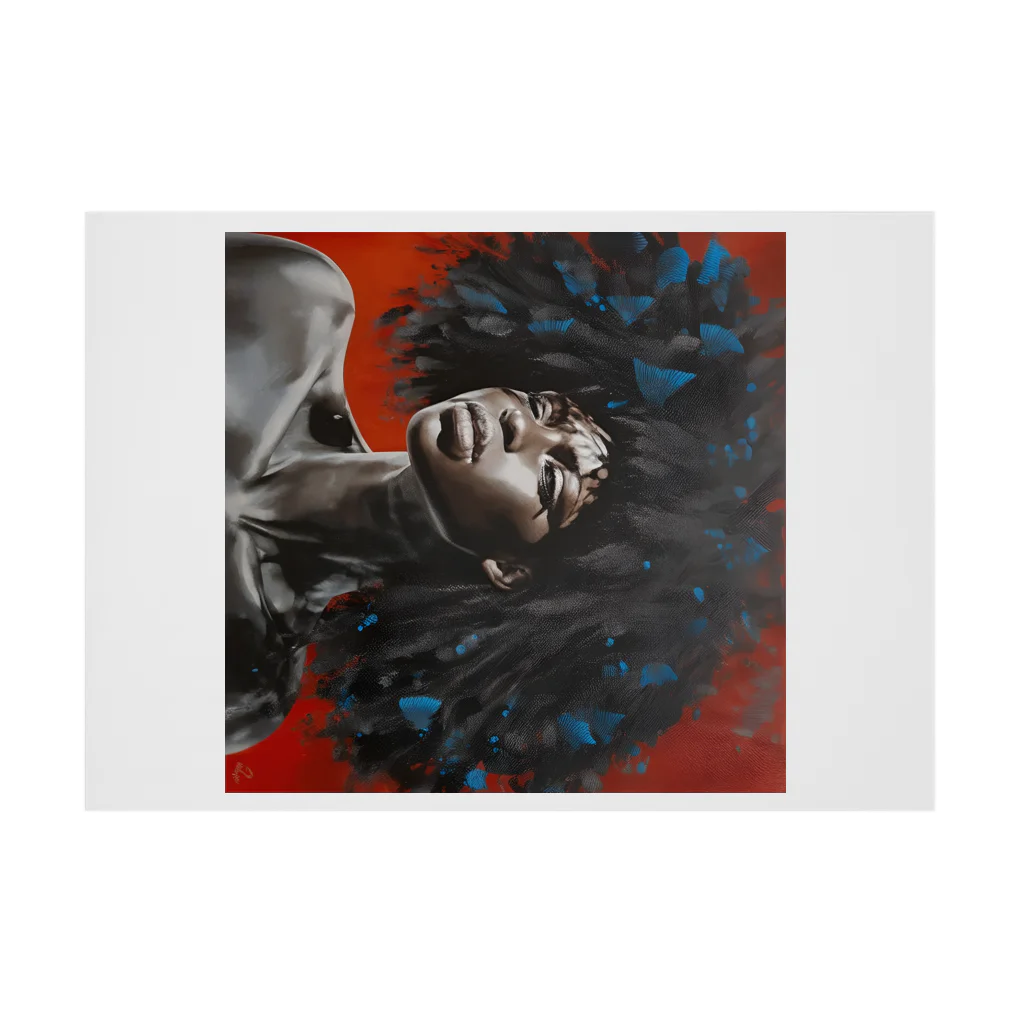 ヲシラリカのアフロヘアの女性 Stickable Poster :horizontal position