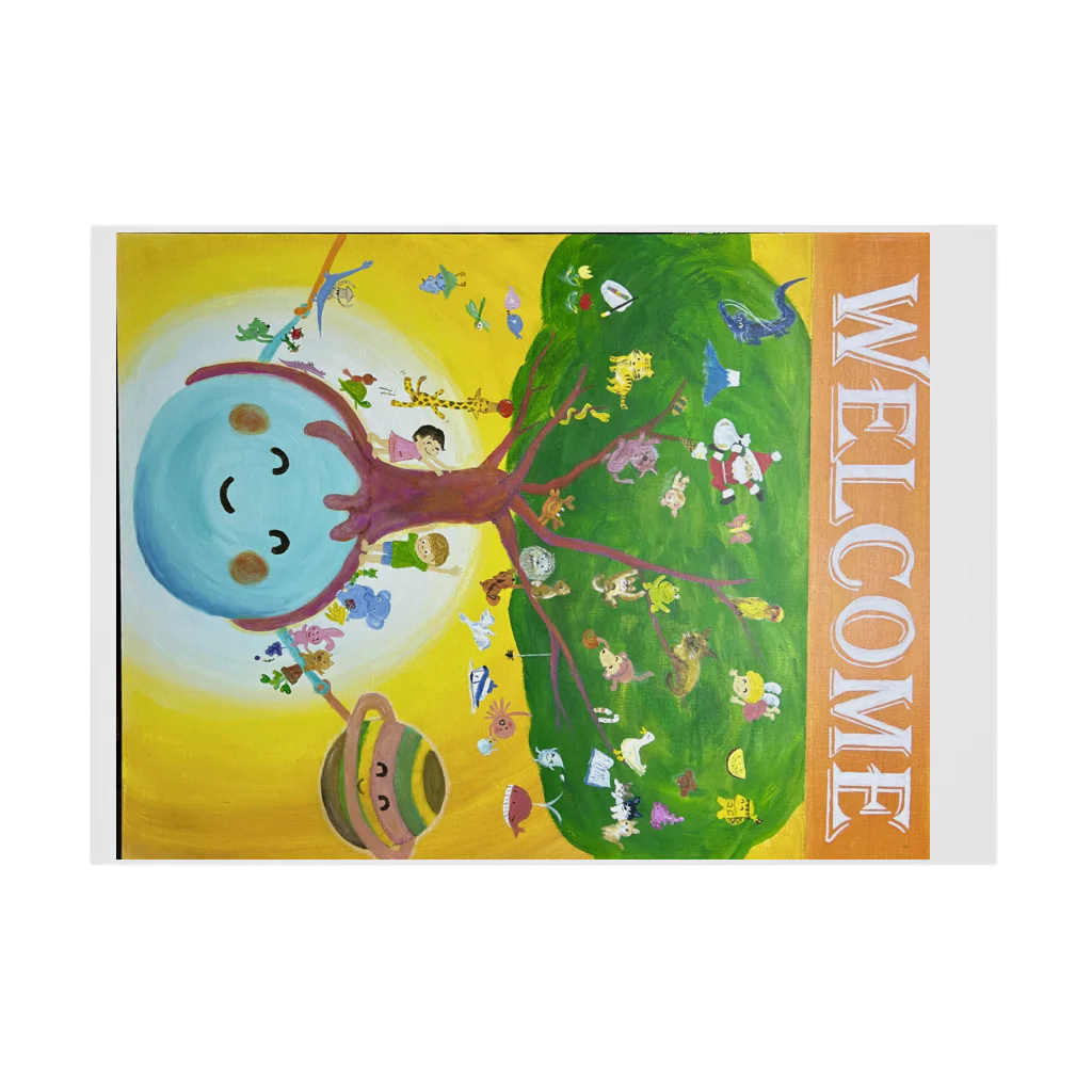 yoko-art-121のwelcome Stickable Poster :horizontal position