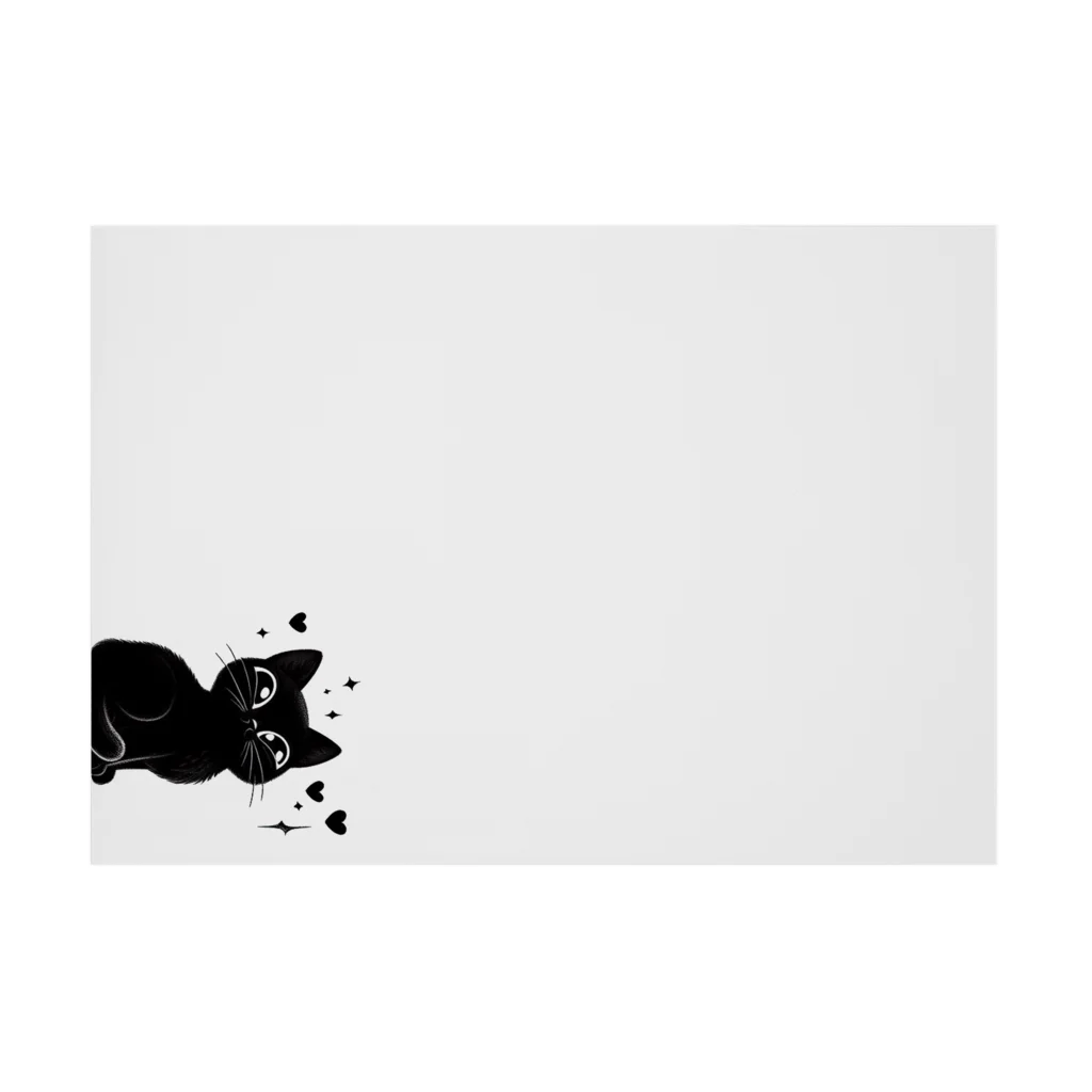 Mizuki・ASIA CATの黒猫ニャン・ポイント Stickable Poster :horizontal position