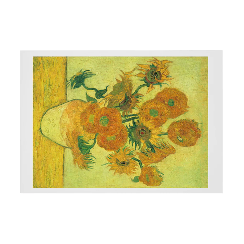 ryoryoの「ひまわり」ゴッホ　Vincent van Gogh / Sunflowers Stickable Poster :horizontal position