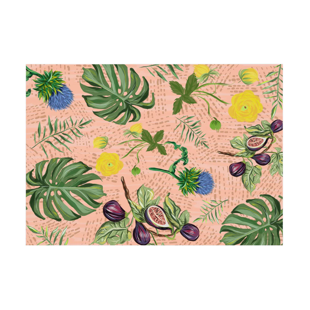 Tania NobukovskiのBOTANICAL PINK Stickable Poster :horizontal position