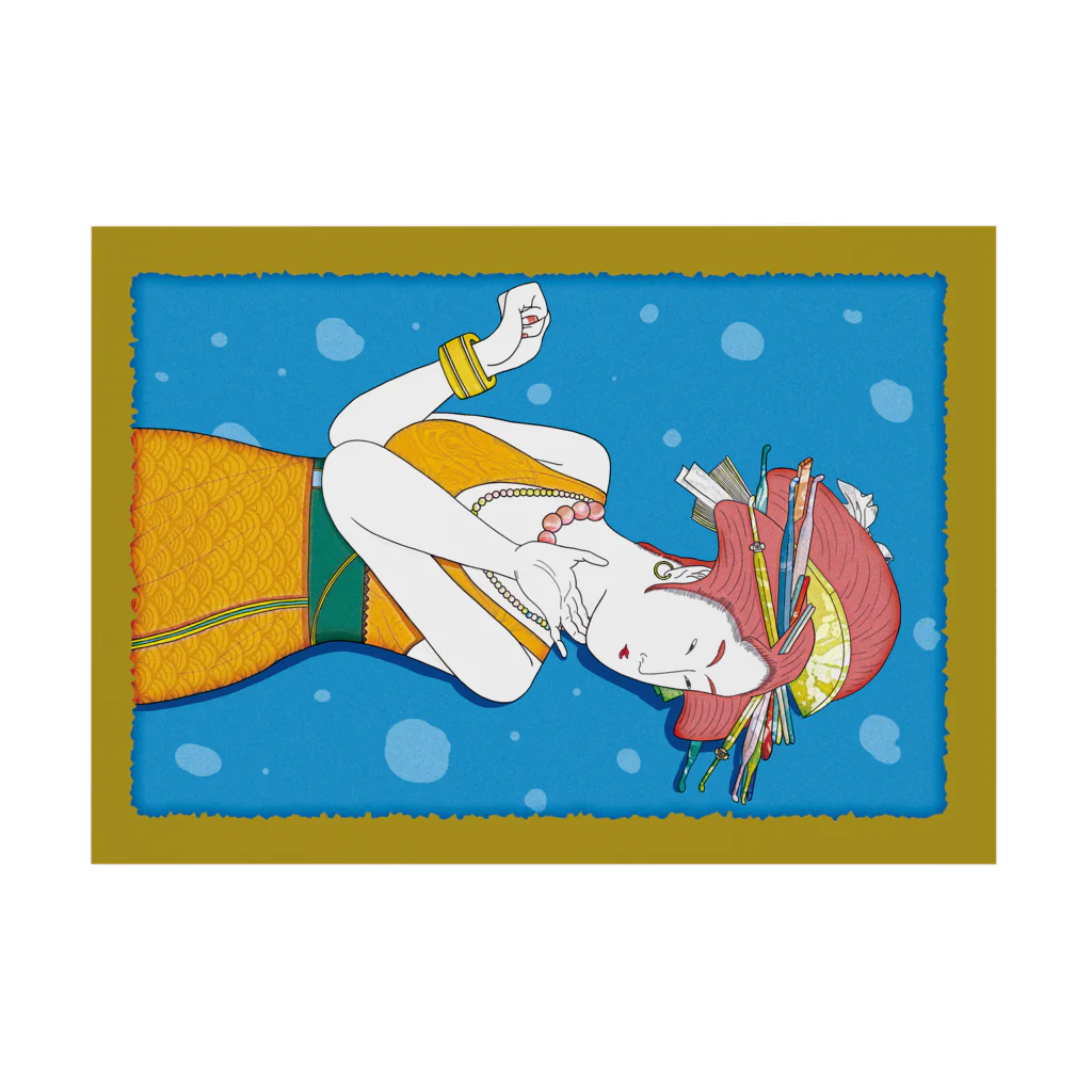 Oedo CollectionのFancy Girl／貼ってはがせるポスター Stickable Poster :horizontal position