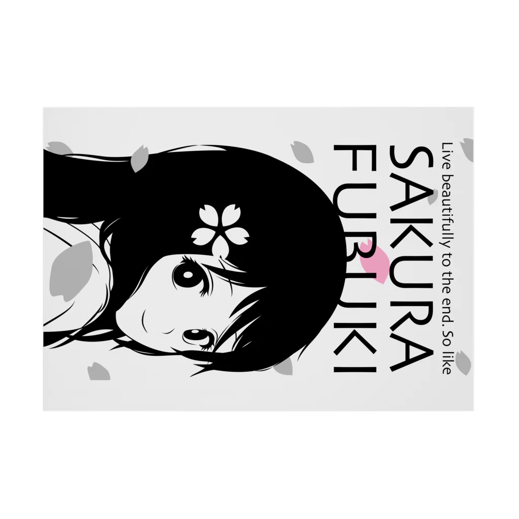 松や SUZURI店のSAKURA FUBUKI 吸着ポスターの横向き