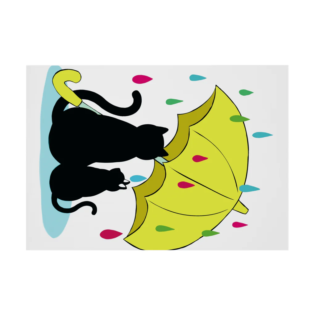 カメレオン ～Chameleon～の猫の雨宿り Stickable Poster :horizontal position