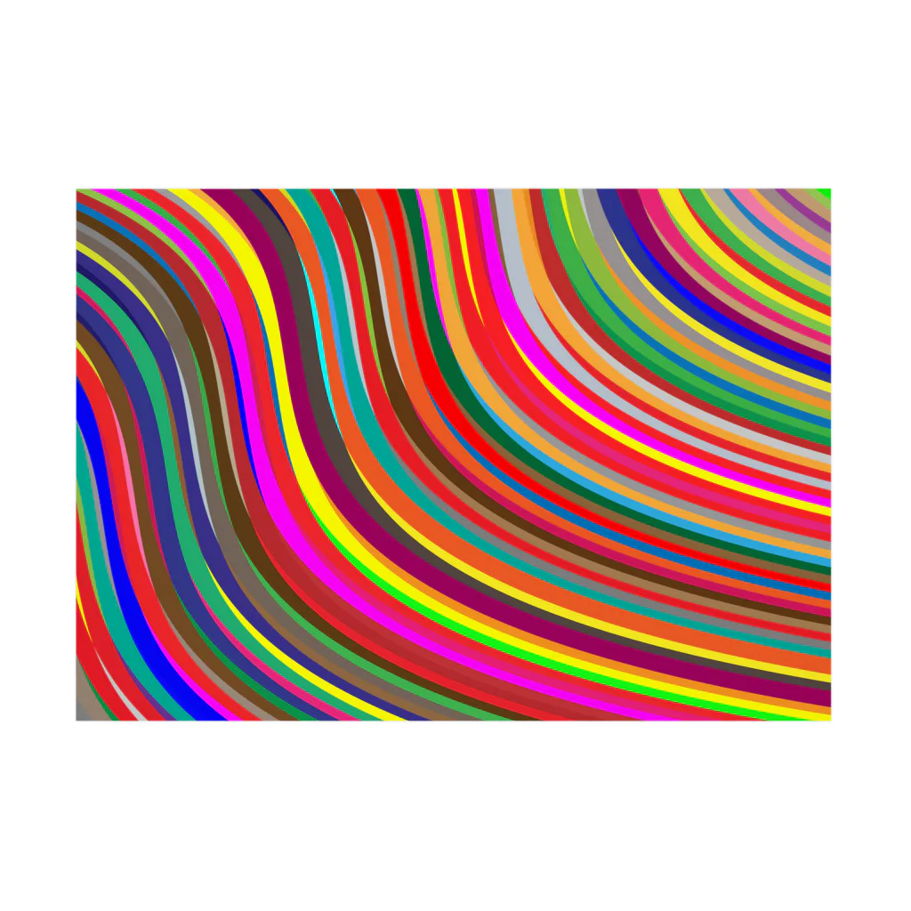 AQ-BECKのRainbow-Stripe  Stickable Poster :horizontal position