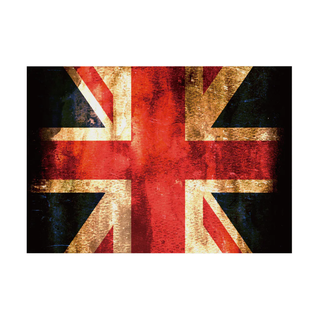 AQ-BECKのGRUNGE-flag_UK 吸着ポスターの横向き