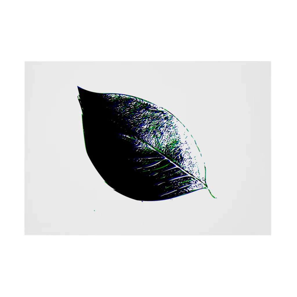 GreenTeaBreakのLeaf duo tone Stickable Poster :horizontal position