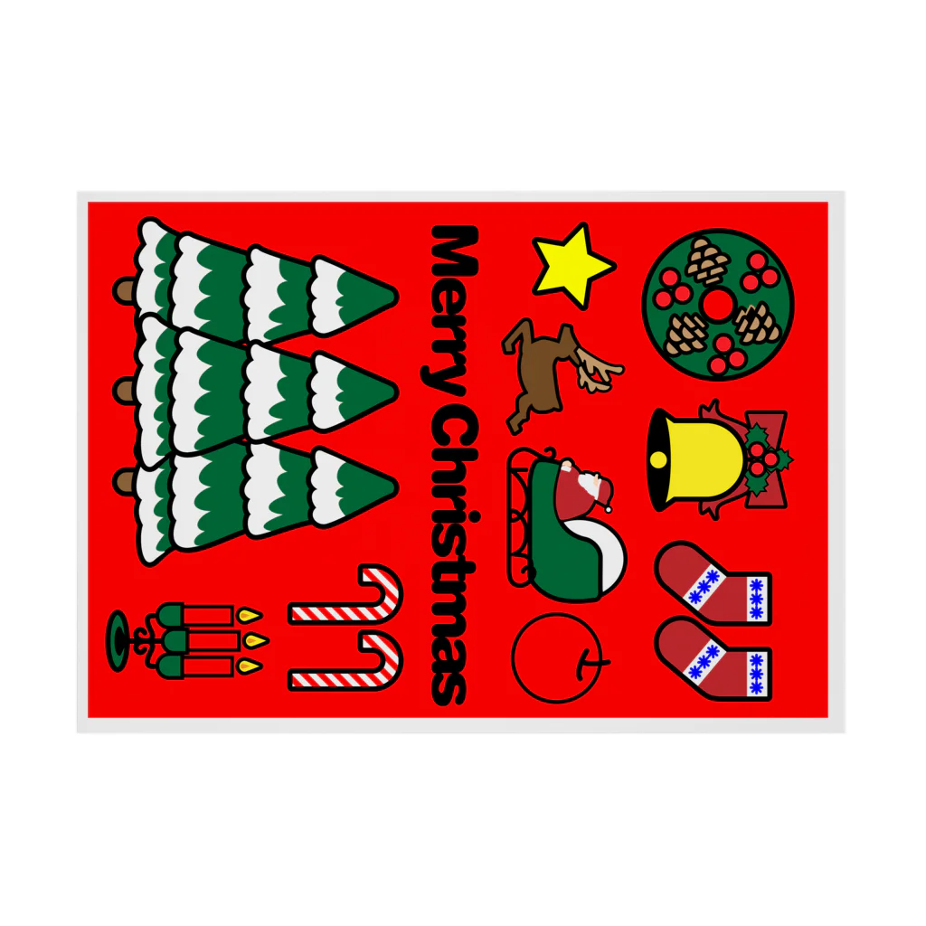 NICE ONEのMerry Christmas Stickable Poster :horizontal position