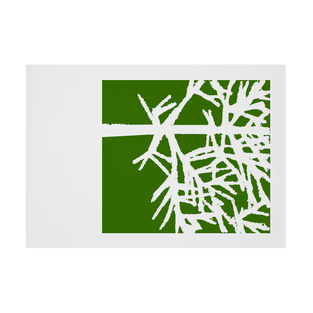 bolesのiced tree Green Stickable Poster :horizontal position