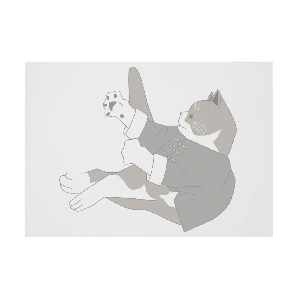 中華呪術堂（チャイナマジックホール）の猫功夫(猫カンフー) Stickable Poster :horizontal position