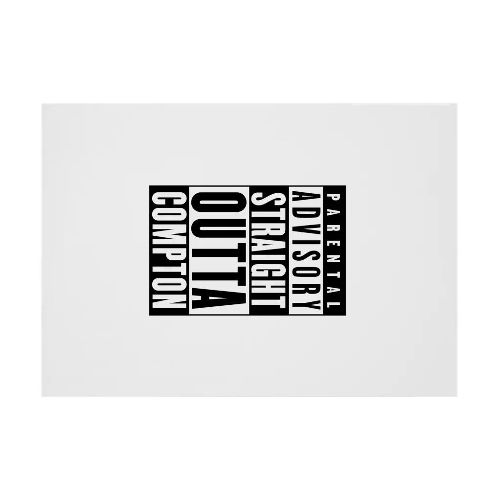 DRIPPEDのPARENTAL ADVISORY STRAIGHT OUTTA COMPTON-ペアレンタル・アドバイザリー・ストレイト・アウタ・コンプトン- ボックスロゴ Stickable Poster :horizontal position