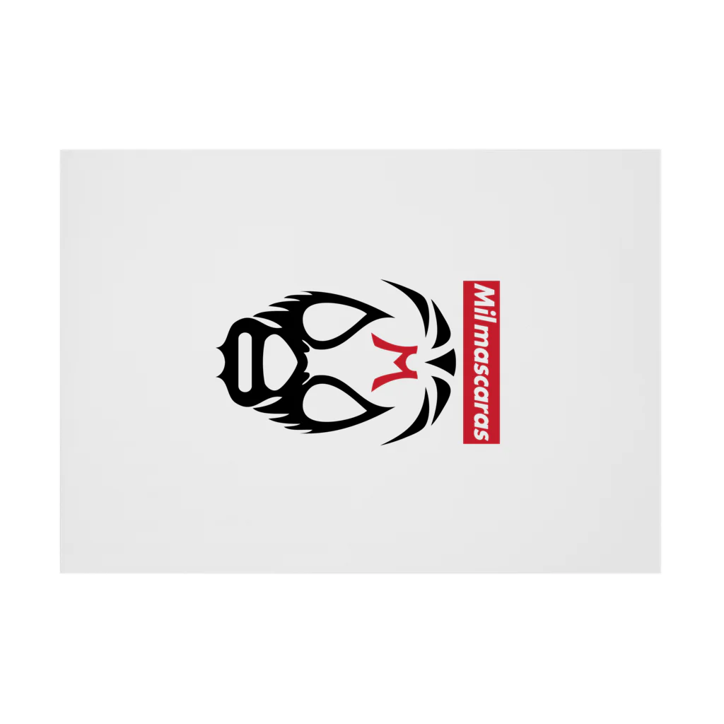 DRIPPEDのMIL MASCARAS-ミル・マスカラス-赤ボックスロゴ Stickable Poster :horizontal position