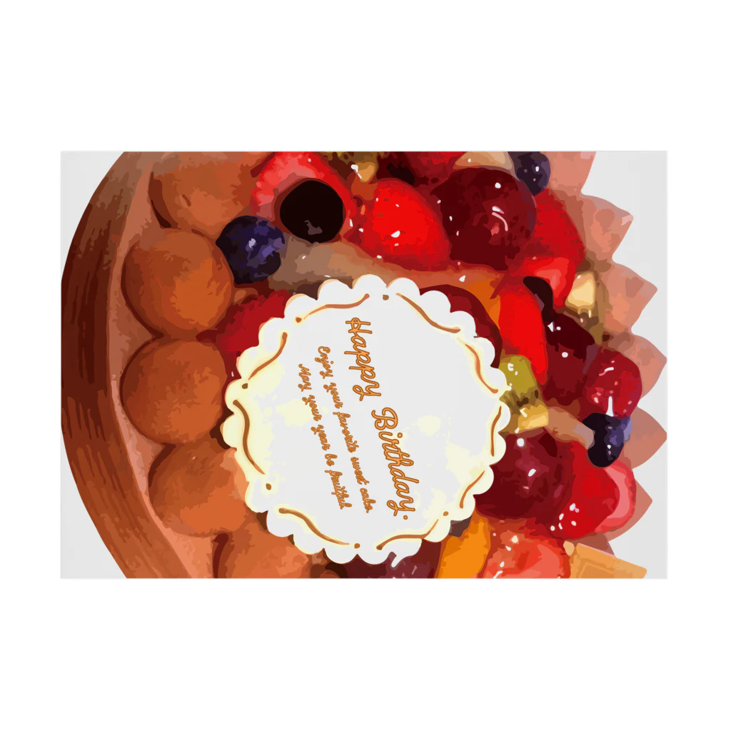 kimchinのフルーツたっぷりのデコレーションケーキ 吸着ポスターの横向き