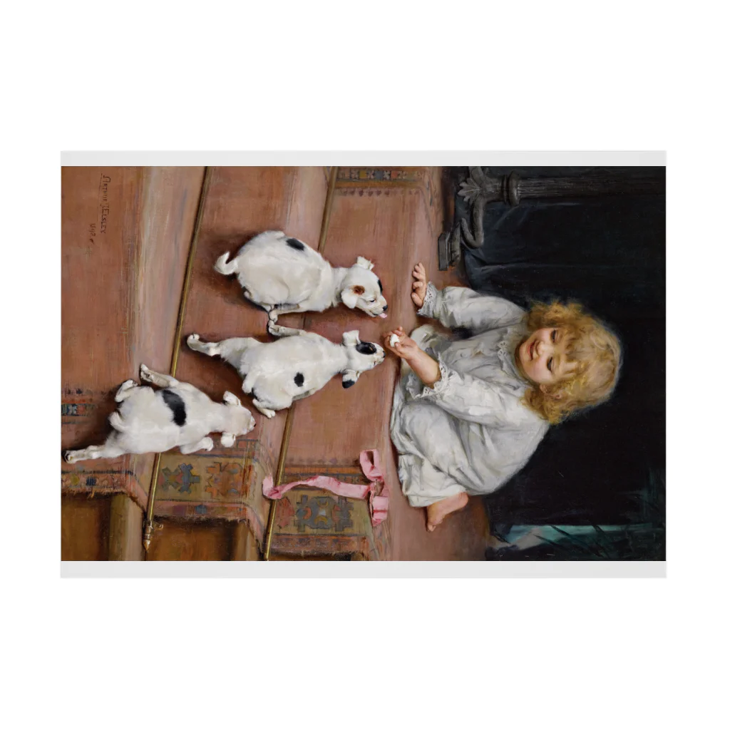 世界の絵画アートグッズのアーサー・ジョン・エルスリー 《熱戦》 吸着ポスターの横向き