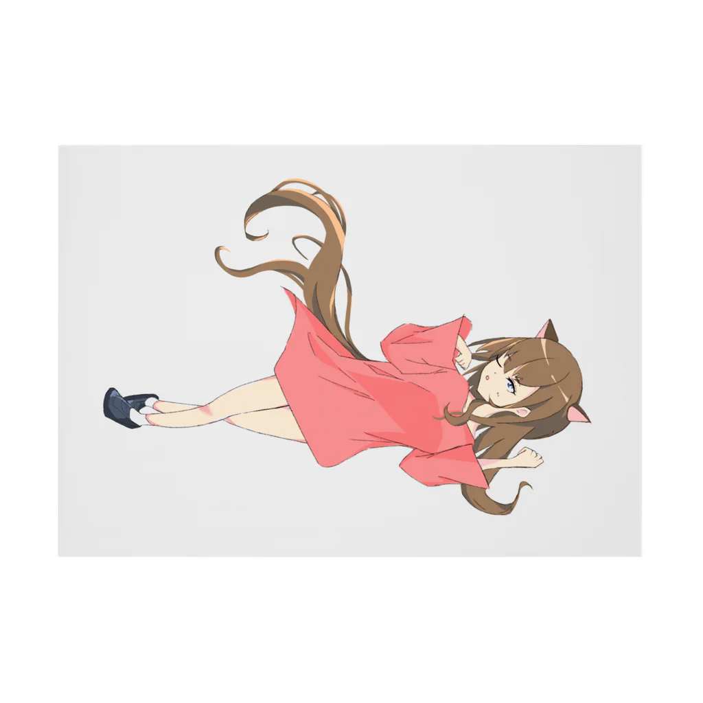 みねの庭の猫耳女の子 Stickable Poster :horizontal position