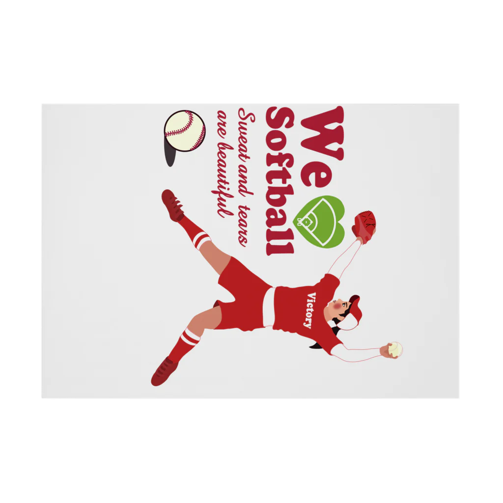 キッズモード某のwe love Softball Victory Stickable Poster :horizontal position