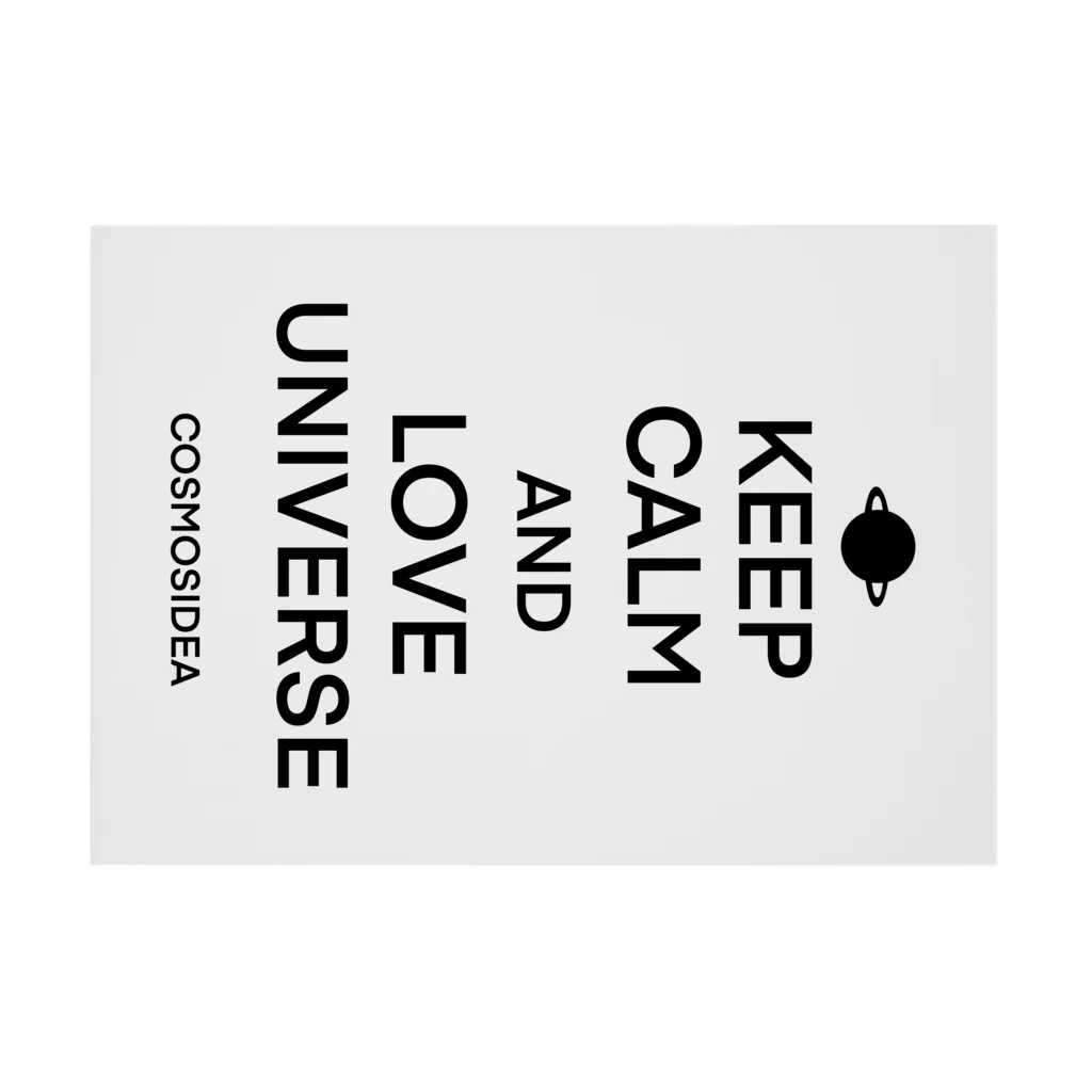 COSMOSIDEAのKEEP CALN AND LOVE UNIVERSE  吸着ポスターの横向き