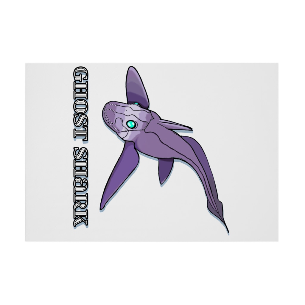 LalaHangeulのGhost Shark Stickable Poster :horizontal position