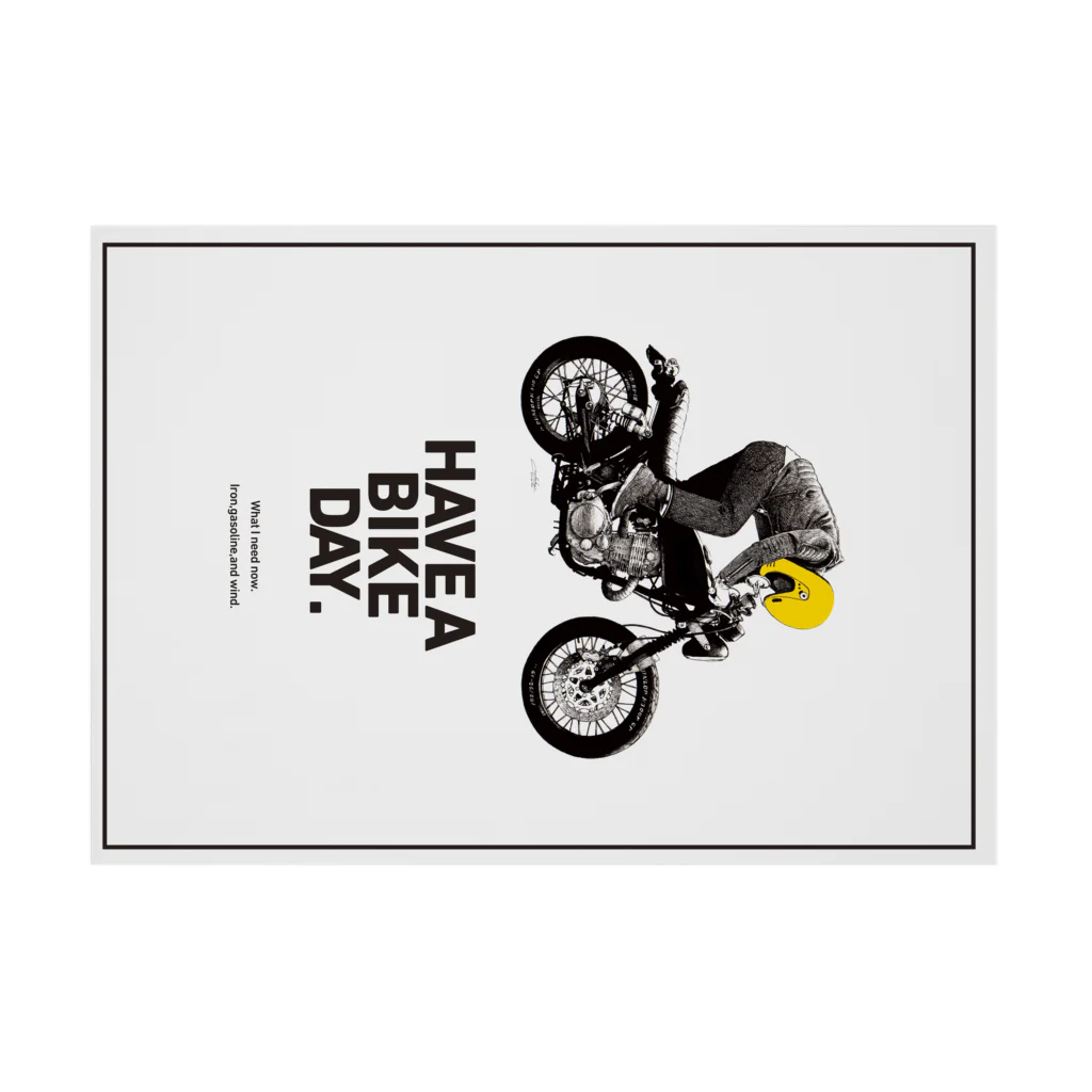 HAVE A BIKE DAY. ＠ SUZURIのHAVE A BIKE DAY. Stickable Poster :horizontal position