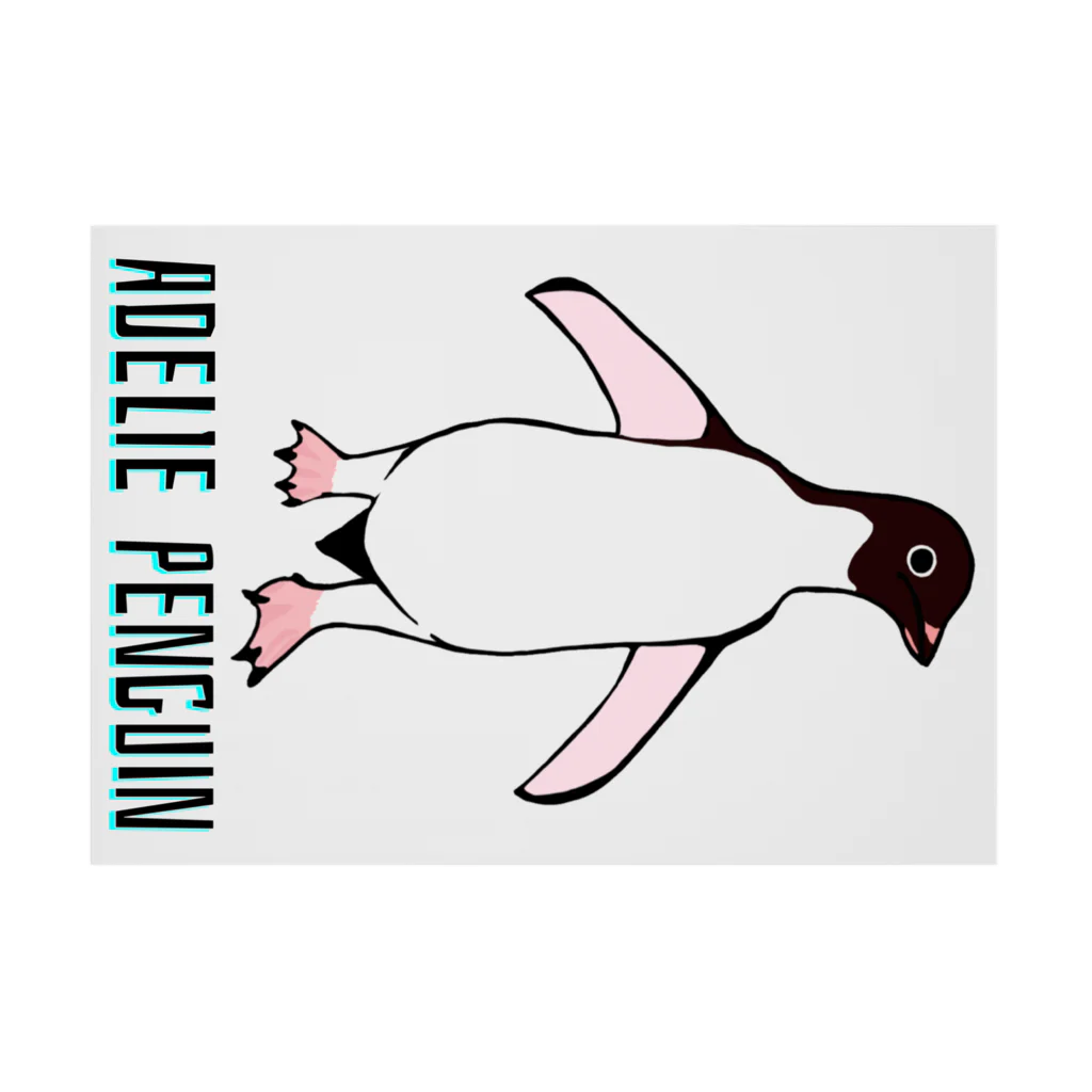 LalaHangeulのアデリーペンギン2号　英語バージョン 吸着ポスターの横向き