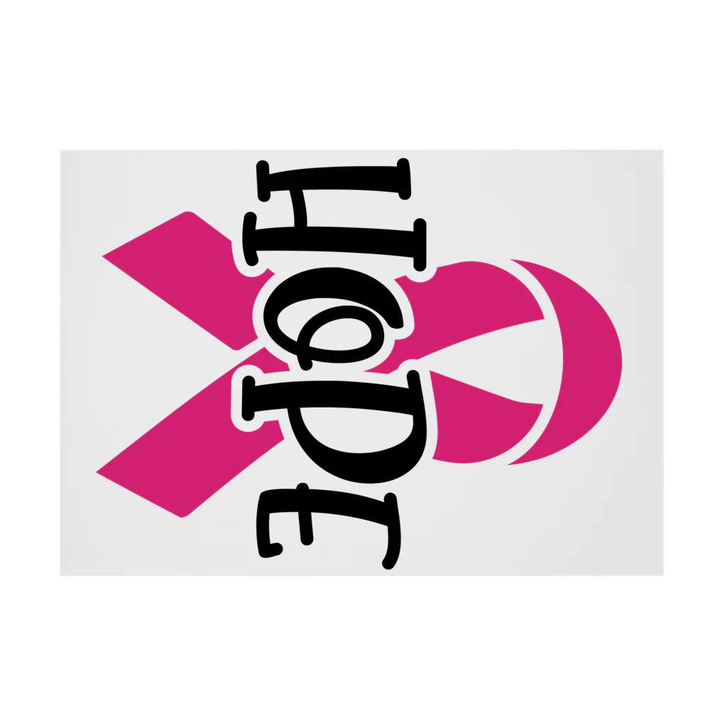 Fred HorstmanのBreast Cancer HOPE  乳がんの希望 Stickable Poster :horizontal position