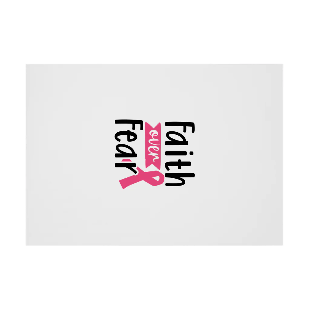Fred HorstmanのBreast Cancer - Faith Over Fear  乳がん - 恐怖 に 対する 信仰 Stickable Poster :horizontal position