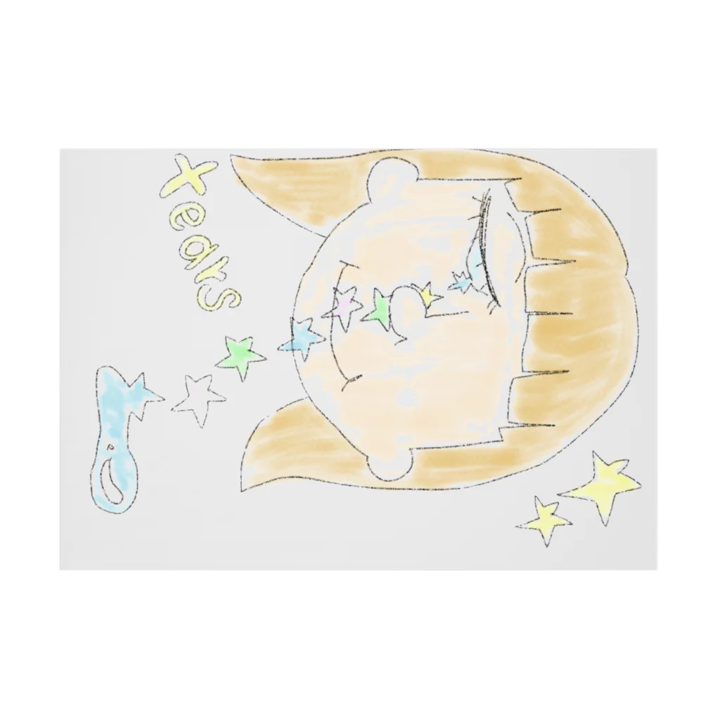 おかざきしののイラストグッズの店の星の涙 Stickable Poster :horizontal position