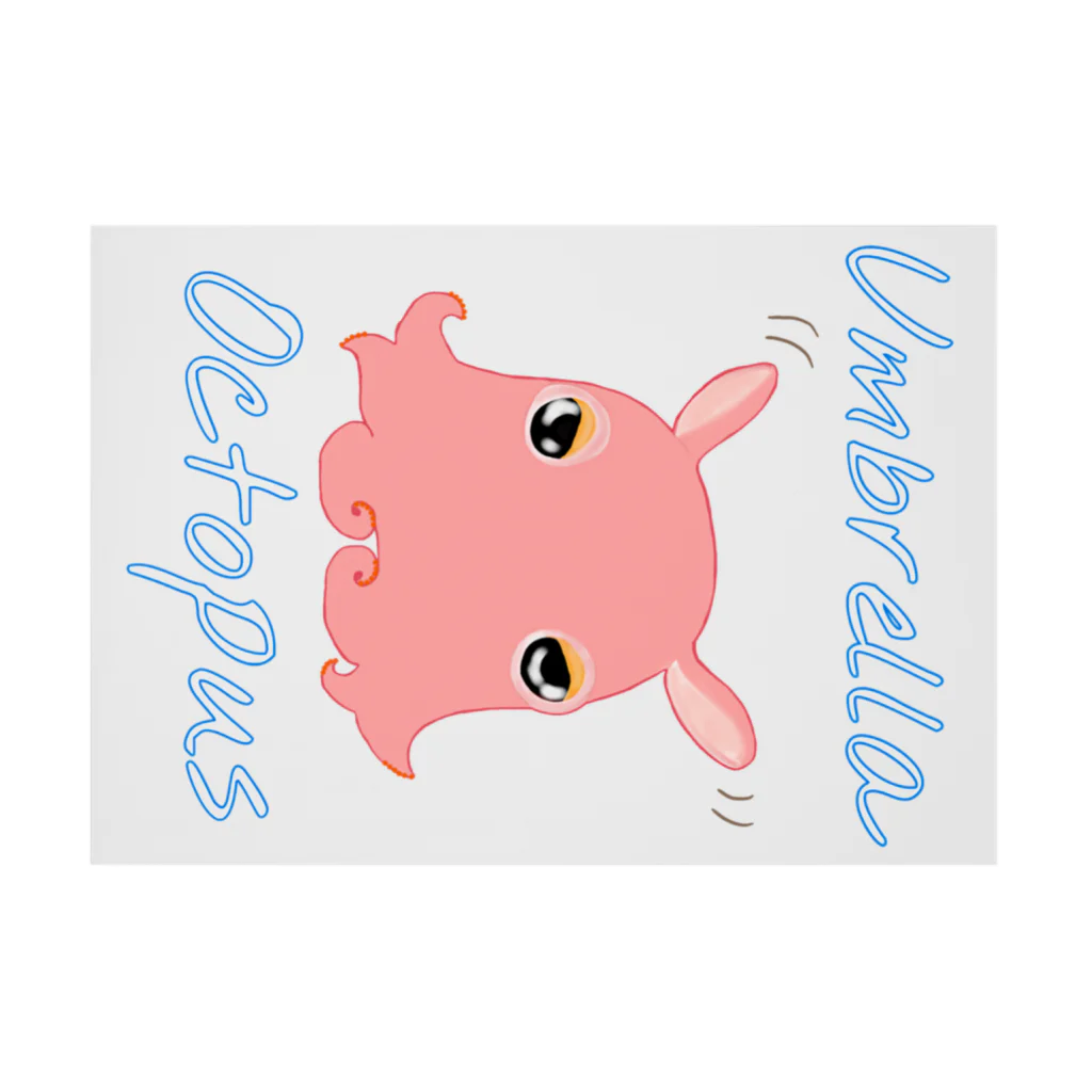 LalaHangeulのumbrella octopus(めんだこ) 英語バージョン② Stickable Poster :horizontal position