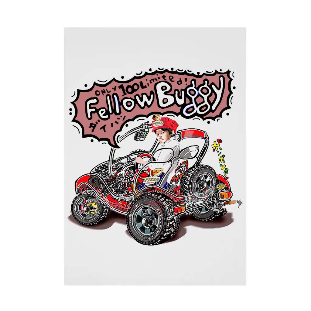  XXレーション・ショップのFellowBuggy・「やくざ刑事・麻薬密売組織」 吸着ポスター