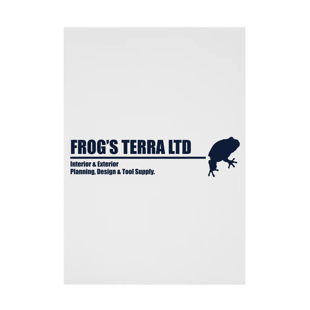 FROG'S TERRA LTDのシルエット　ロゴ　ディープシーブルー 吸着ポスター