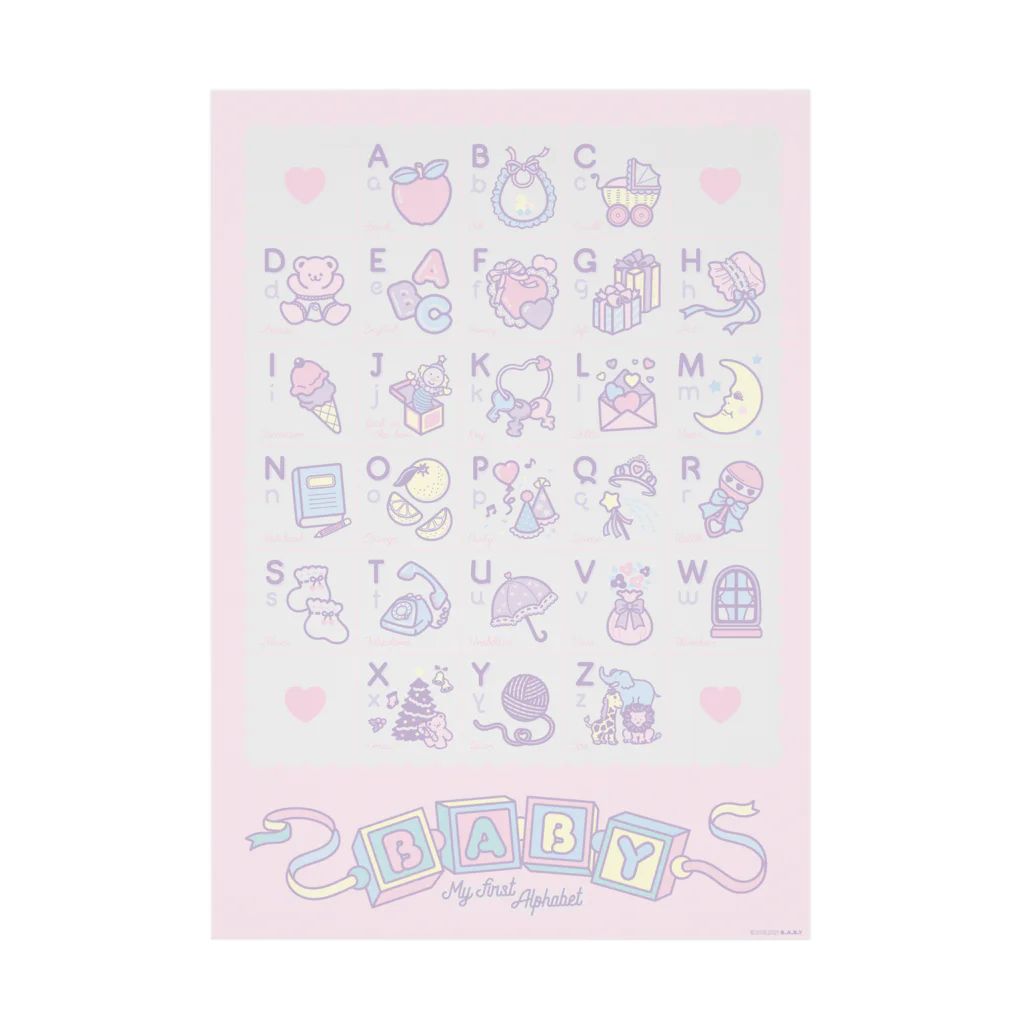 B.A.B.YのB.A.B.Y My First Alphabet ポスター Stickable Poster