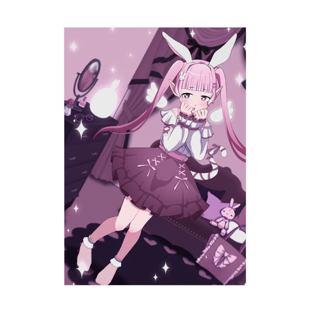 🐰うさぎにゃん🐈のメンヘラうさにゃん Stickable Poster