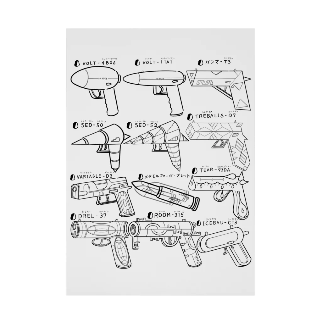 ぐるう のARAUND of GUNS Stickable Poster