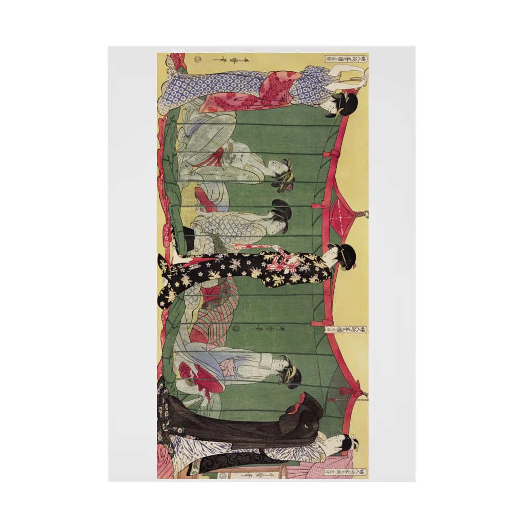 寿めでたや(ukiyoe)のUKIYOE  Utamaro 歌麿_婦人泊り客の図 Stickable Poster