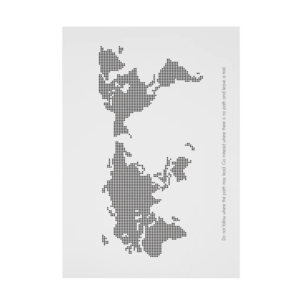 highlandの -Dot World map- Stickable Poster