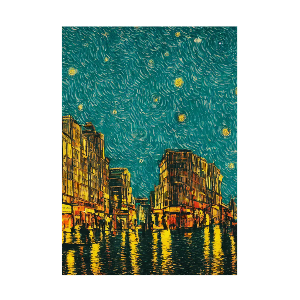 TakashiSのnight sky after rain Stickable Poster