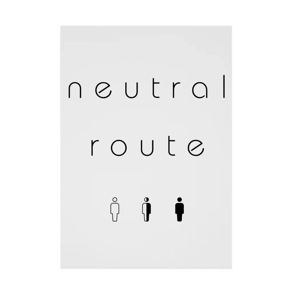 8garage SUZURI SHOPのneutral route [Black] Stickable Poster