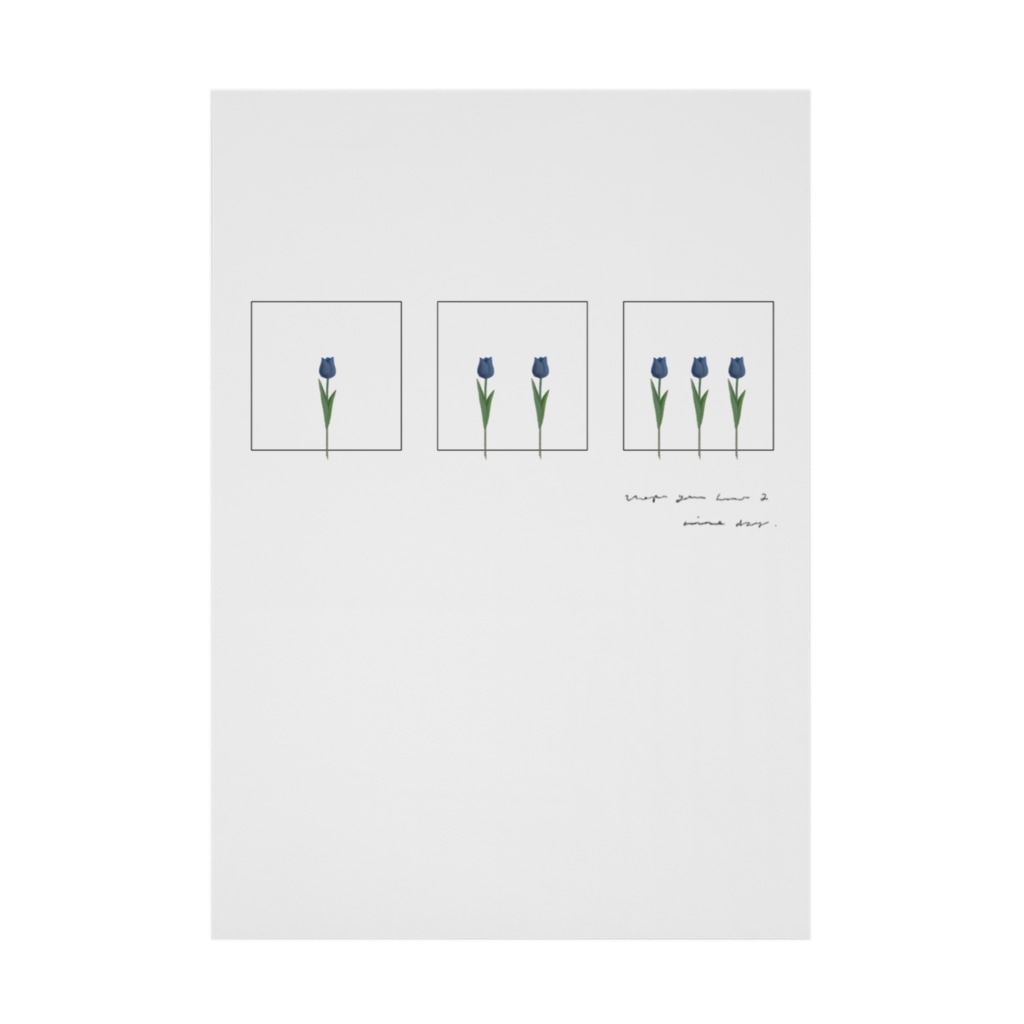 three flame , blue tulip / rilybiiの吸着ポスター通販 ∞ SUZURI（スズリ）