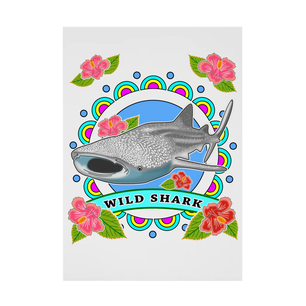 かいほう屋のWILD SHARK  ジンベエザメ Stickable Poster