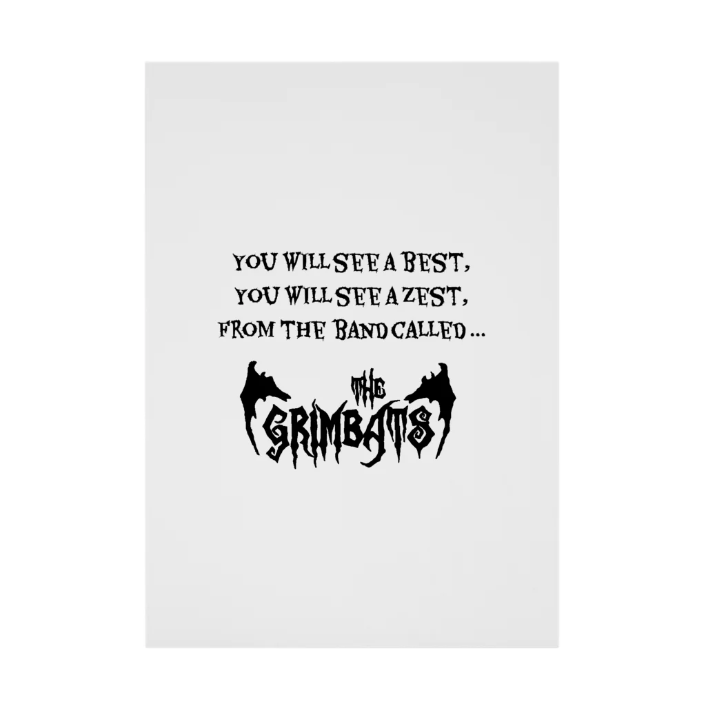 GRIMWORKSのTHE GRIMBATS logo-1 EX Black Stickable Poster