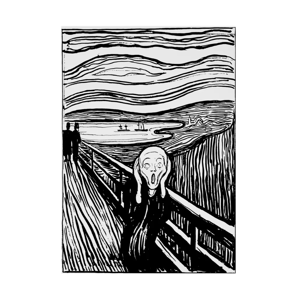 MUGEN ARTのムンク　叫び　Munch / The Scream リトグラフ　 吸着ポスター