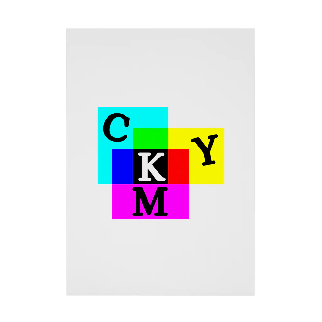 yoyappの減色混合 CMYK 吸着ポスター