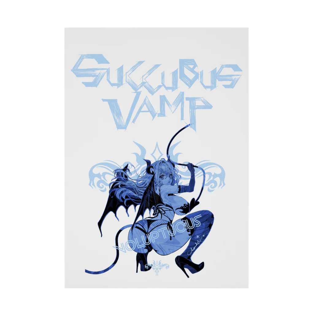 loveclonesのSUCCUBUS VAMP 0614 小悪魔 ヴォラプチュアス ブルー Stickable Poster