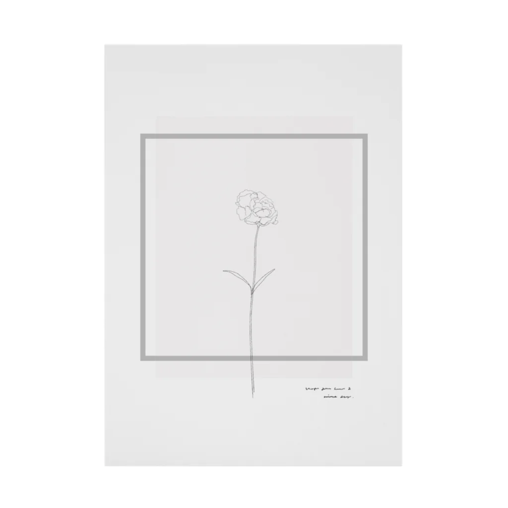 rilybiiの Graypink Carnation . Stickable Poster