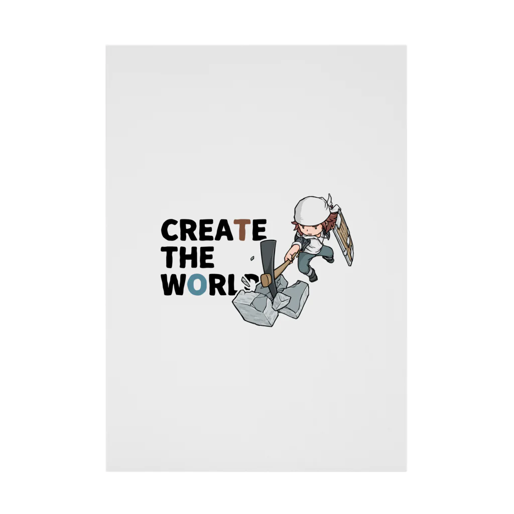 mocchi’s workshopのCREATE THE WORLD 吸着ポスター