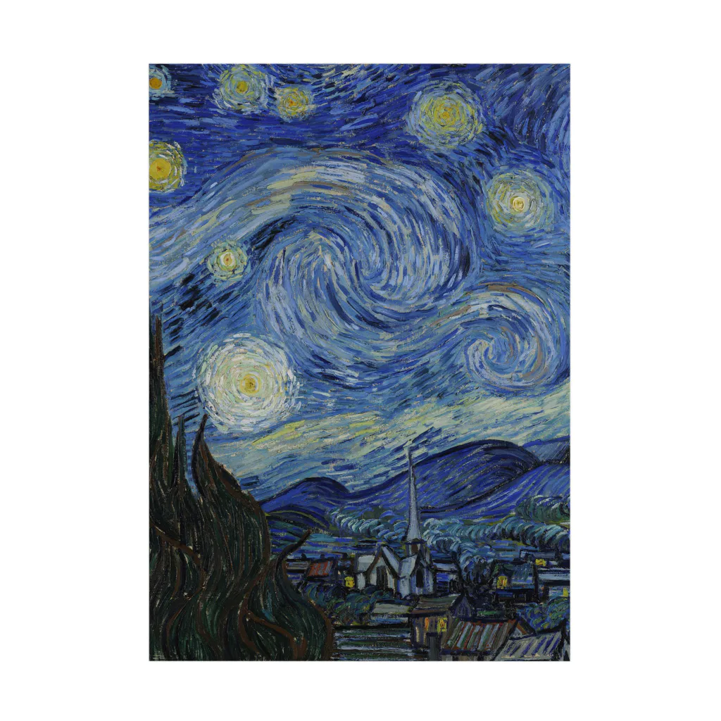 世界美術商店の星月夜 / The Starry Night Stickable Poster