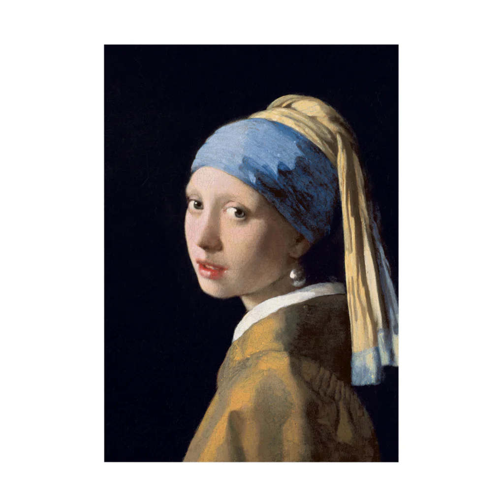 世界美術商店の真珠の耳飾りの少女 / Girl with a Pearl Earring 吸着ポスター