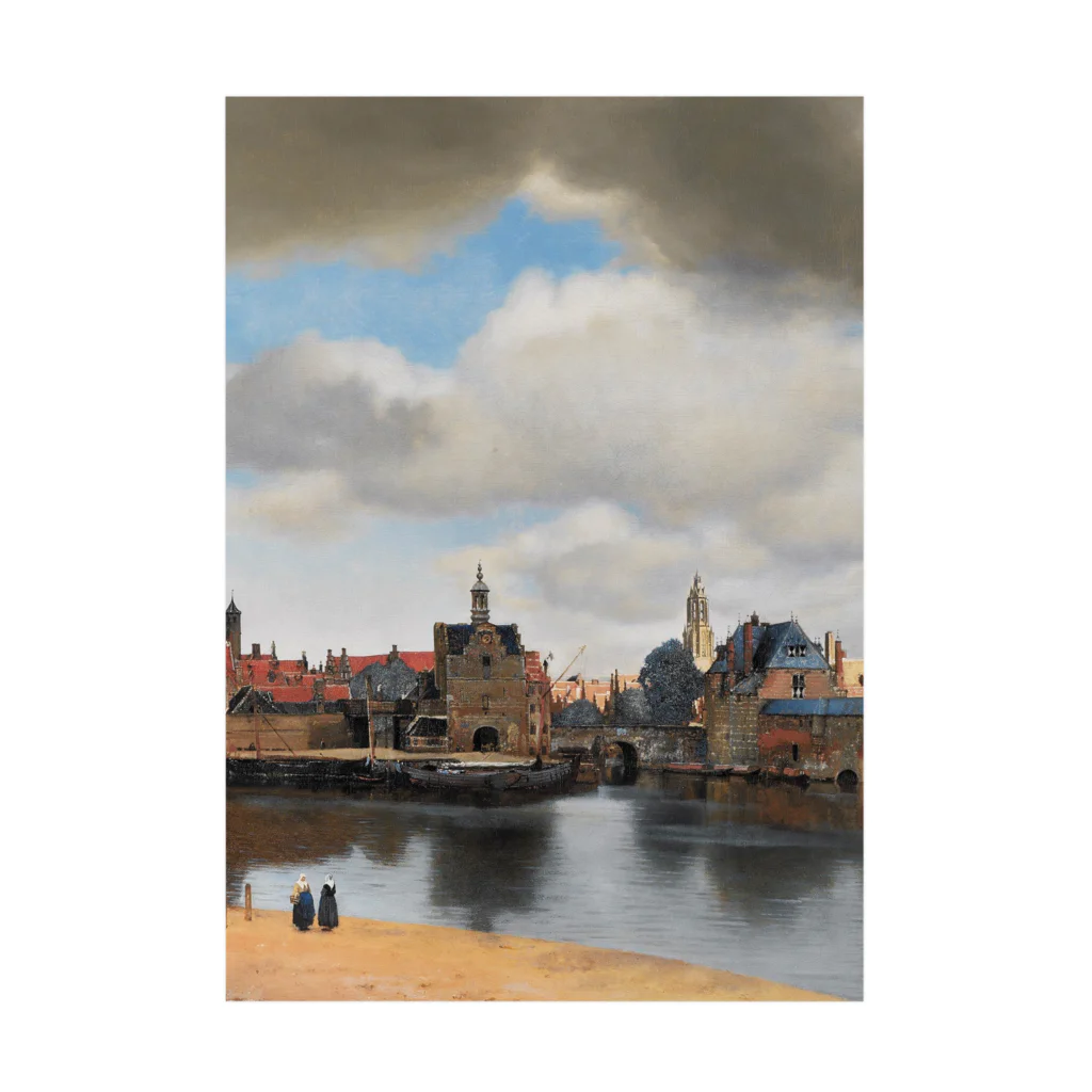 世界美術商店のデルフト眺望 / View of Delft Stickable Poster