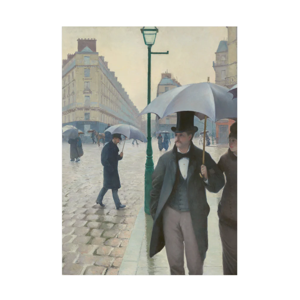 世界美術商店のパリの通り、雨 / Paris Street; Rainy Day 吸着ポスター